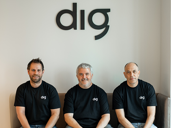 Dig founders, From left to right: Ofer Familiar, Co-Founder and CEO; Eyal Koren, Co-Founder and CT